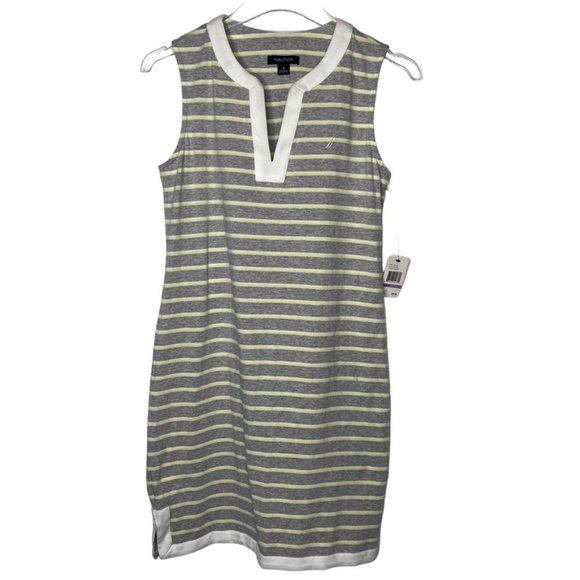 Nautica sleeveless cotton dress stripe NWT size SM - Picture 1 of 8